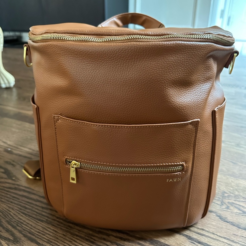 Fawn Design Original Diaper Bag bundle in brown